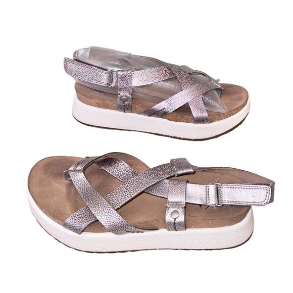 OTBT Springer metallic pewter sandals women’s shoes size 7.5 - Picture 4 of 17